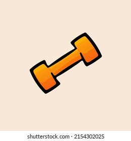 Dumbbell line icon. A symbol for web design or mobile application. Logo design. Color contour drawing