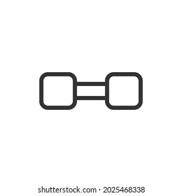 Dumbbell line icon in trendy style. Stroke vector pictogram isolated on a white background. Dumbbell premium outline icons.