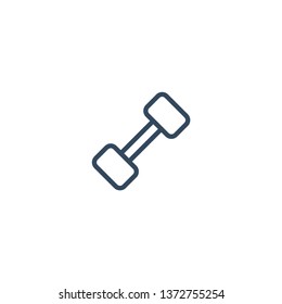 Dumbbell line icon for web and mobile