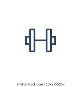 Dumbbell line icon for web and mobile