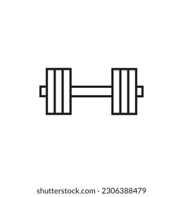 Dumbbell line set icon, sports logo vector