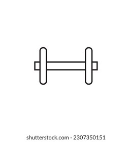Dumbbell line set icon, sports logo vector