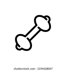 Dumbbell line symbol, vector editable stroke icon for user interface.