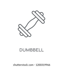 Dumbbell linear icon. Dumbbell concept stroke symbol design. Thin graphic elements vector illustration, outline pattern on a white background, eps 10.