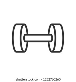 dumbbell. linear icon. Line with editable stroke