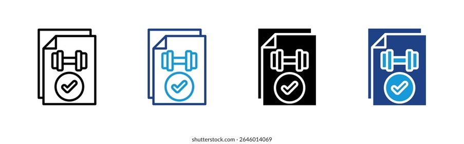 Dumbbell List Icon Element For Design