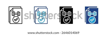 Dumbbell List Icon Element For Design