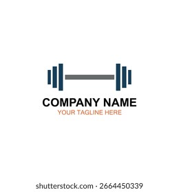 Dumbbell logo design, vector logo, illustration logo design