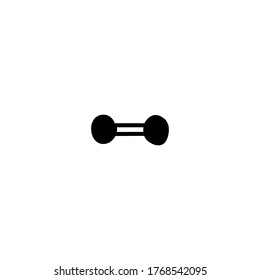 diseño de icono del logotipo de dumbbell con estilo de línea simple