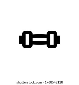 dumbbell logo icon design with simple line art style