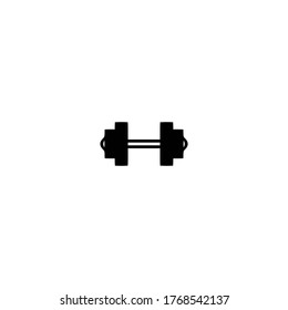dumbbell logo icon design with simple line art style