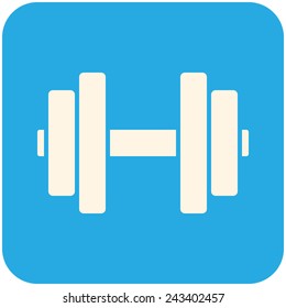 Dumbbell, modern flat icon