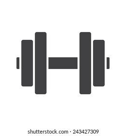 Dumbbell, modern flat icon