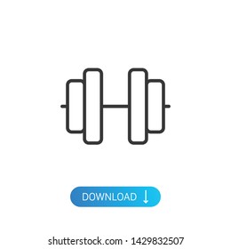 Dumbbell modern simple flat outline vector icon