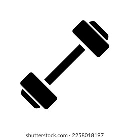 Dumbbell muscle training icon. Weight training. Vector.