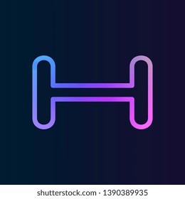 dumbbell nolan icon. Simple thin line, outline vector of web icons for UI and UX, website or mobile application