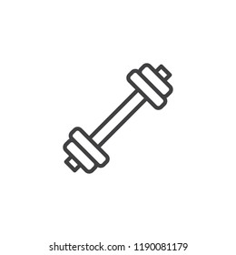 Dumbbell outline icon. linear style sign for mobile concept and web design. Barbell simple line vector icon. Symbol, logo illustration. Pixel perfect vector graphics