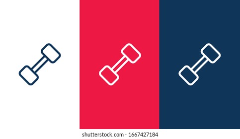 Dumbbell outline icon for web and mobile
