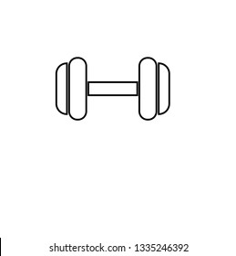 dumbbell outline icon,vector illustration.