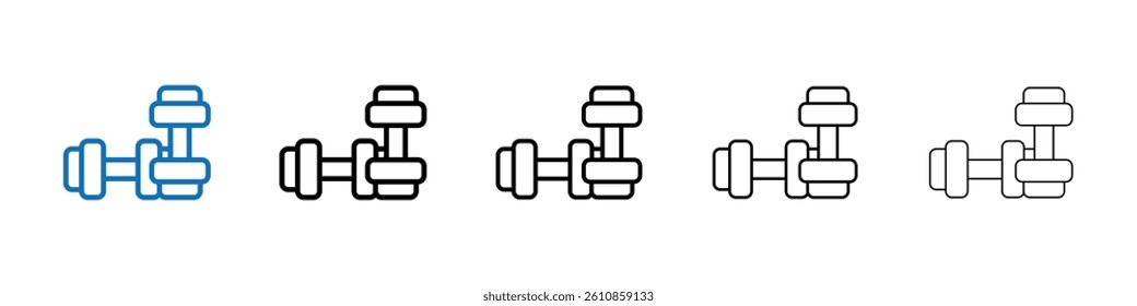 Dumbbell pair icon Outline vector logo for web ui