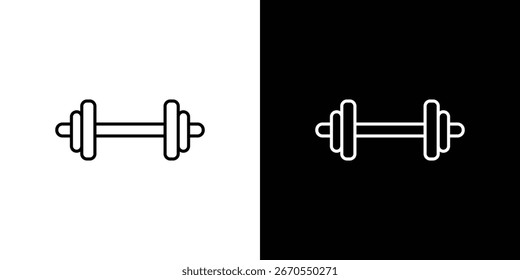Dumbbell pair icons. vector symbol illustrations.