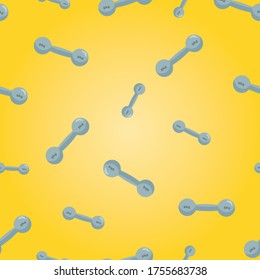 Dumbbell pattern on a yellow gradient background. 10 EPS.
