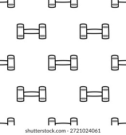 dumbbell pattern seamless. Doodle gym seamless pattern background. fitness pattern background. Fitness and gym doodle pattern.