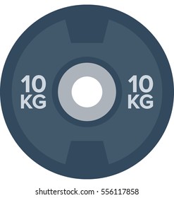 Dumbbell Plate Vector Icon