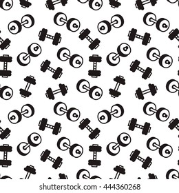 Dumbbell Seamless Pattern 