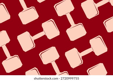 Dumbbell Seamless Pattern Background for Gym Sportswear Textile