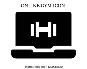 Dumbbell search icon. Editable Dumbbell search icon for web or mobile.