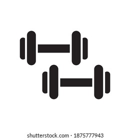 Dumbbell Set Fitness Glyph Icon