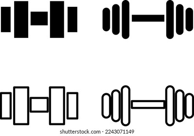 Dumbbell set simple icon for apps and web sites.eps
