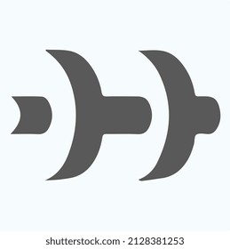  dumbbell shade side icon vector