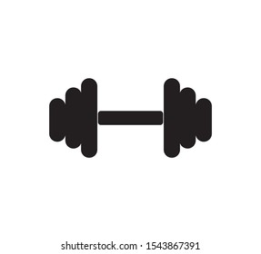 dumbbell shaped simple icon vector
