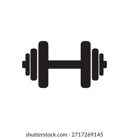 ilustração vetor silhueta dumbbell diferentes tipos