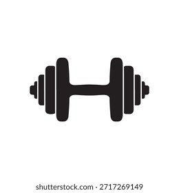 ilustração vetor silhueta dumbbell diferentes tipos