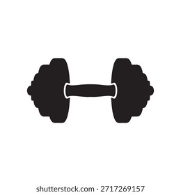 ilustração vetor silhueta dumbbell diferentes tipos