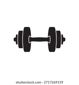ilustração vetor silhueta dumbbell diferentes tipos