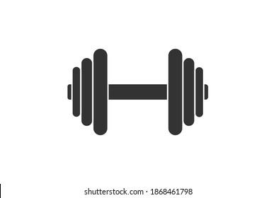 Dumbbell. Simple icon. Flat style element for graphic design. Vector EPS10 illustration