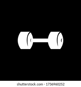 Dumbbell simple icon vector design