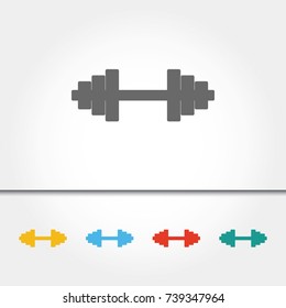 Dumbbell Single Icon Vector Illustration