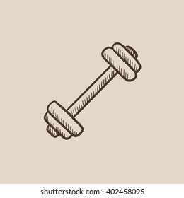 Dumbbell sketch icon.