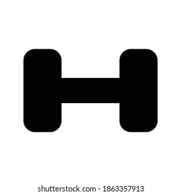 Dumbbell solid style icon vector illustration design