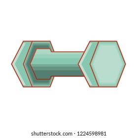 dumbbell sport fitness isolated icon