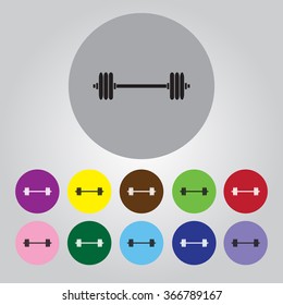 Dumbbell sport icon