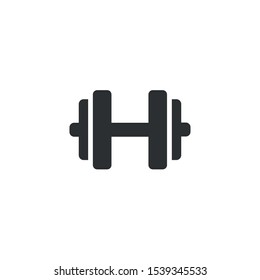 Dumbbell, sport icon - Vector