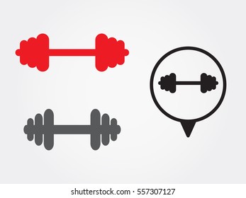 dumbbell, sport, icon, vector illustration eps10
