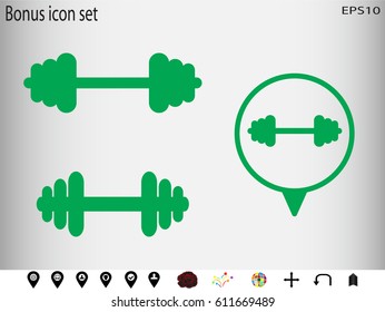 dumbbell, sport, icon, vector illustration eps10