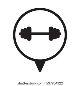 dumbbell, sport, pointer, icon, vector illustration EPS 10